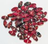 40 11mm Red Tortoise Bicone Beads
